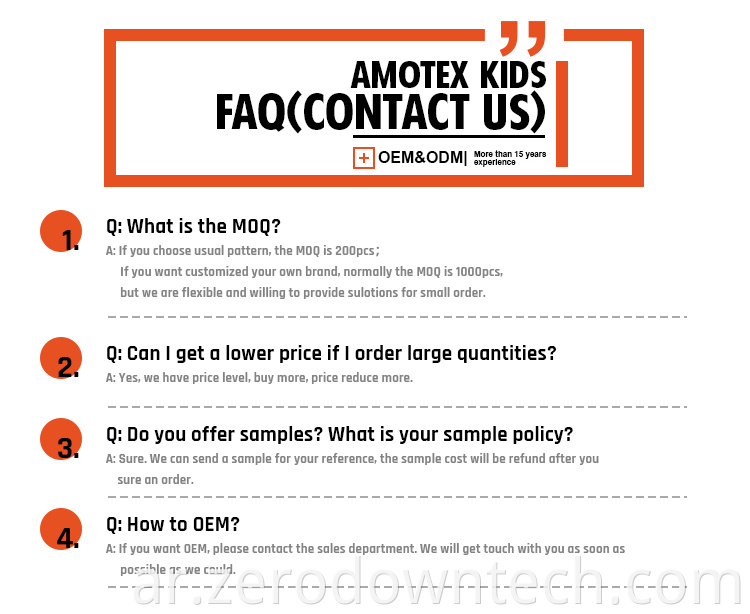 Amotex Fashion Kid 100٪ مقاوم للماء مخصص طباعة معطف مطر للأطفال ملابس للأولاد والبنات
